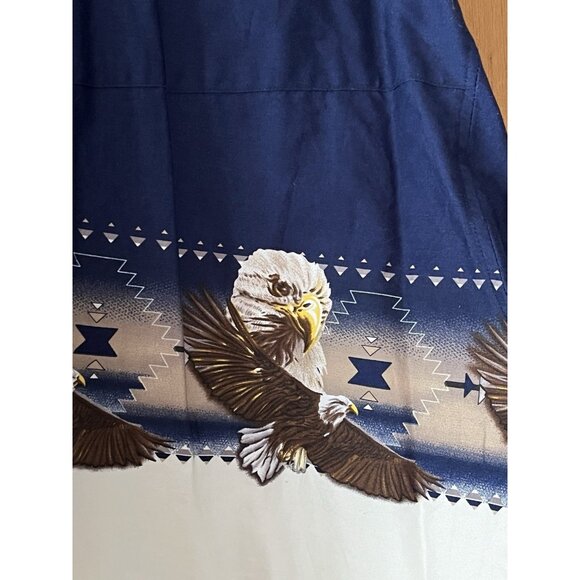 Cumberland Outfitters Men's XXL Pearl Snap Aztec Eagle Western Shirt Ivory Navy - Picture 5 of 7